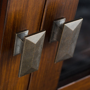 English Elm Artisan Low Storage Cabinet - Handcrafted Solid Wood In Russet Brown - Versatile & Elegant Design B136P159469