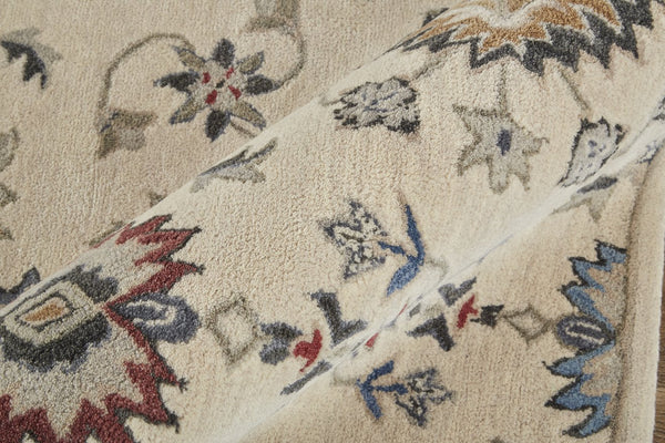 Feizy Rugs Rylan Hand-tufted Wool Floral Rug - Stunning Transitional Design With Chic Blue, Brown, And Gray Hues Ivory,Blue,Tan Wool Ryl8641fivy000p00