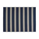 Christopher Knight Home® - Noble House - Cabana Outdoor 7'10" X 10' Stripe Area Rug, Navy and Ivory