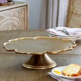 Scalloped Edge Cast Aluminum Cake Plate, 15 in. EAW30163 Park Hill