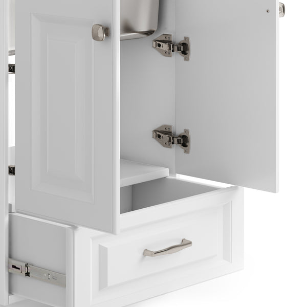 English Elm Lawrence 24" Laundry Cabinet With Integrated Stainless Steel Sink & Faucet For Stylish Utility B136P158802