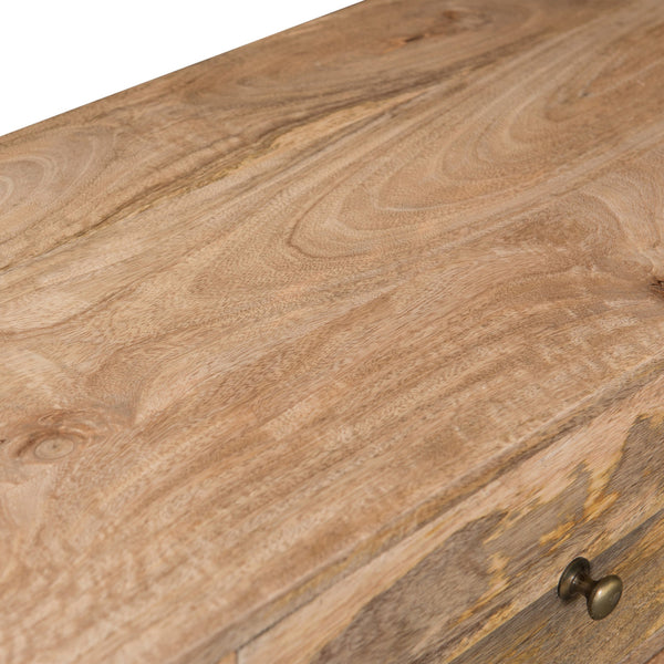 English Elm Christopher Knight Home® - 3 DRAWER SIDEBOARD WITH 2 DOOR Mango Wood Sideboard with 3 Drawers, 3D Tile Weave Doors, Shelves, Natural Finish 66413.00