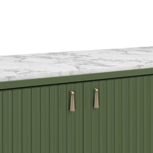 A.R.T. Furniture Eave Sideboard with Luxurious Stone Top for Contemporary Living Spaces and Elegant Storage Solutions Green 436251-1865