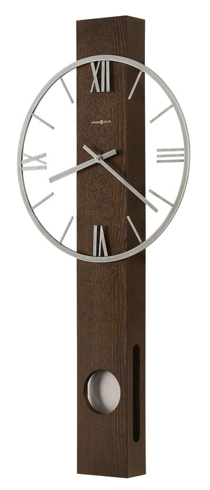 Hekman Furniture 625763 Modern Tall Wall Clock With Aged Silver Dial & Unique Pendulum Design For Sophisticated Decor  Halo Wall Clock 625763