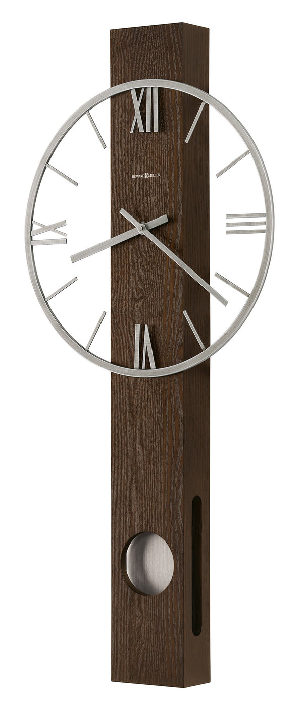 Hekman Furniture 625763 Modern Tall Wall Clock With Aged Silver Dial & Unique Pendulum Design For Sophisticated Decor  Halo Wall Clock 625763