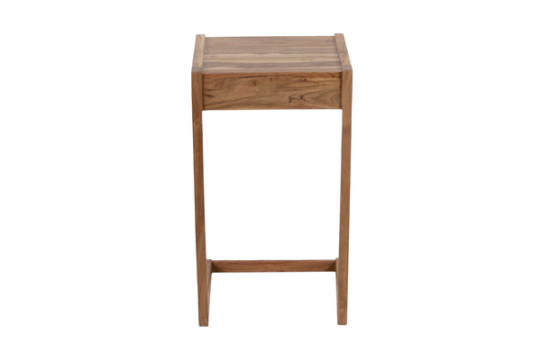 Porter Designs Porter Portola Solid Acacia Wood C Table – Elegant Mid-century Modern Accent For Today's Home Natural Wood 05-108-12-5025n
