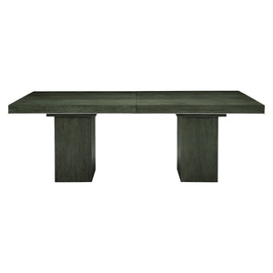 Bernhardt Bernhardt Linea Dining Table Cerused Charcoal Oak Veneer W/ Cast-Aluminum Trim & 20" Leaf Extension K1097