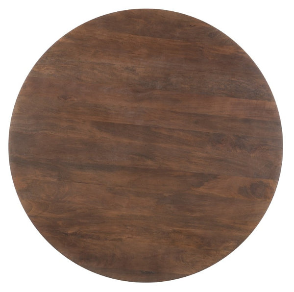 Hooker Furniture Commerce Madison Round Dining Table With Sculptural Pedestal, Solid Mango Wood, Durable Finish Medium Wood 7228-75005-85