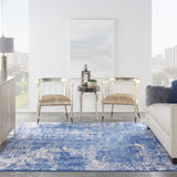 Nourison Whimsicle WHS08 Machine Made Power-loomed No Border Indoor Only Modern  Rug Blue Ivory, Blue Ivory 100% Polypropylene 99446832900