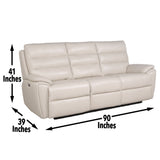 Steve Silver Duval Power/Power Sofa Ivory DU850S