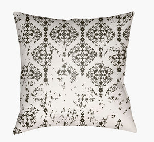 Livabliss Moody Woven Damask Square Accent Pillow Old World Farmhouse Decor Polyester Fill DK012-2020