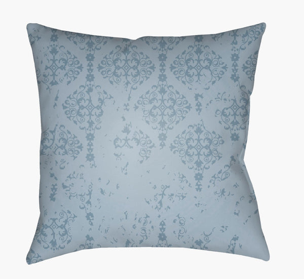 Livabliss Moody Damask Woven Accent Pillow Old World Texture for Farmhouse Transitional Decor Sky Blue, Ice B 20"L x 20"W DK014-2020