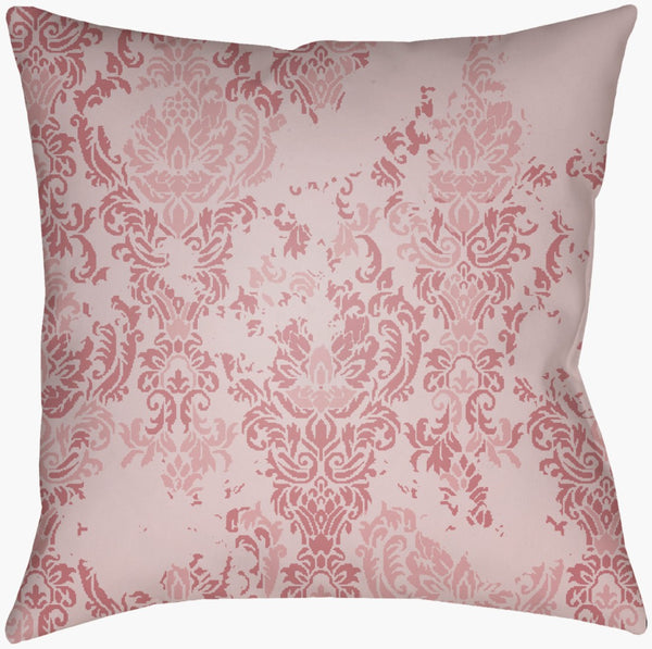 Livabliss Moody Damask Jacquard Woven Accent Pillow Rustic Farmhouse Sofa Decor Square Mauve, Lilac 18"L x 18"W DK017-1818