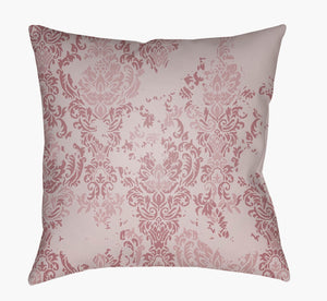 Livabliss Moody Damask Jacquard Woven Accent Pillow Rustic Farmhouse Sofa Decor Square Mauve, Lilac 20"L x 20"W DK017-2020
