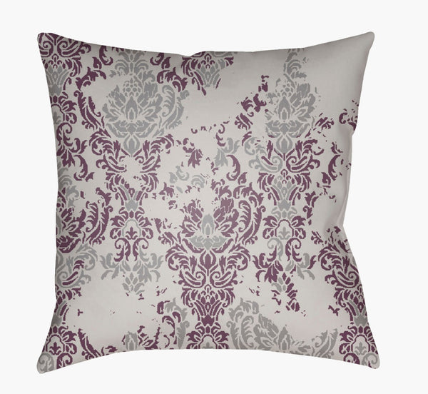 Livabliss Moody Damask Woven Polyester Accent Pillow Rustic Farmhouse Sofa Bedroom Decor Gray, Light Gra 20"L x 20"W DK019-2020