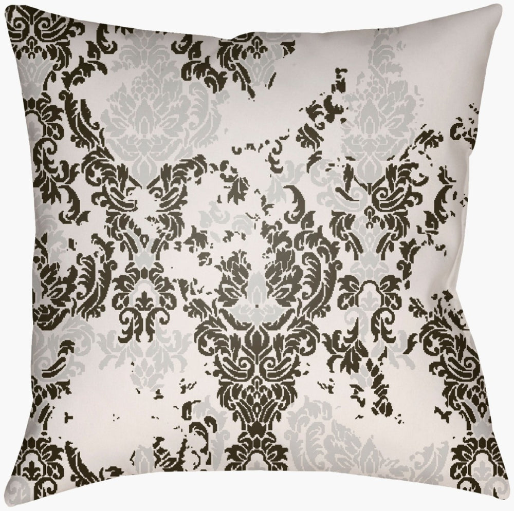 Livabliss Moody Woven Damask Accent Pillow Rustic Farmhouse Square Polyfill Insert Included DK022-1818
