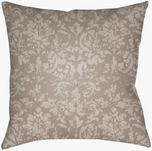 Livabliss Moody Damask Woven Polyester Accent Pillow Rustic Farmhouse Sofa Decor 20 Inch Medium Gray, Li 22"L x 22"W DK031-2222