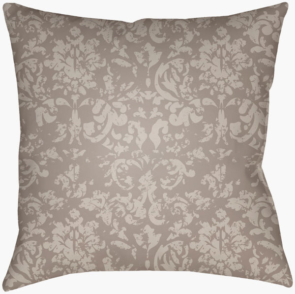 Livabliss Moody Damask Woven Polyester Accent Pillow Rustic Farmhouse Sofa Decor 20 Inch Medium Gray, Li 22"L x 22"W DK031-2222