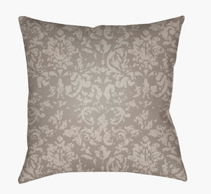 Livabliss Moody Damask Woven Polyester Accent Pillow Rustic Farmhouse Sofa Decor 20 Inch Medium Gray, Li 20"L x 20"W DK031-2020