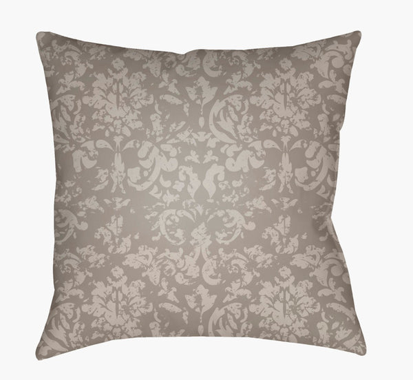 Livabliss Moody Damask Woven Polyester Accent Pillow Rustic Farmhouse Sofa Decor 20 Inch Medium Gray, Li 20"L x 20"W DK031-2020
