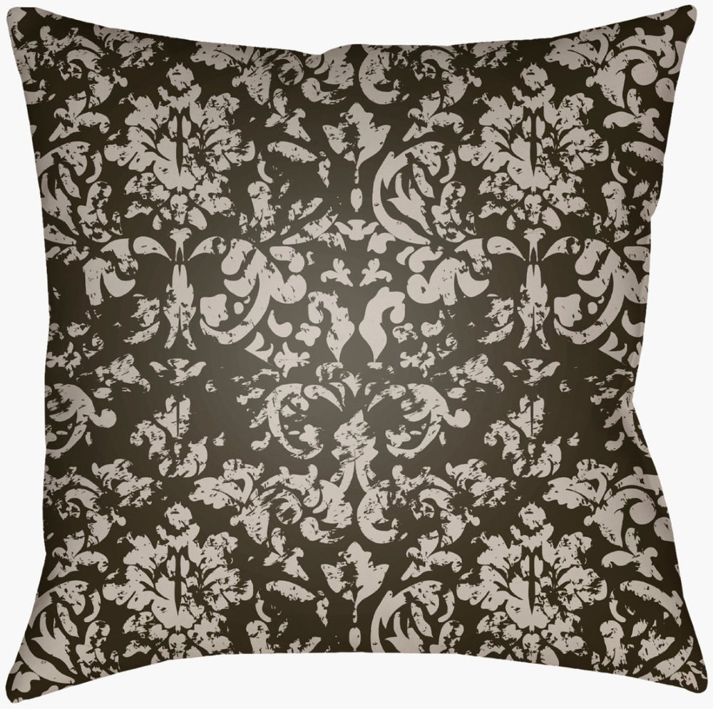 Livabliss Moody Damask Woven Accent Pillow Rustic Farmhouse Texture for Sofa or Bed Dark Green, Lig 22"L x 22"W DK032-2222