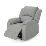 Christopher Knight Home® Noble House Manual Recliner Chair In Grey Linen Fabric, Dimensions 34.5" X 39" X 39