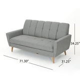 Christopher Knight Home® - Noble House - Treston Mid Century Grey Fabric Sofa