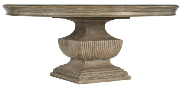 Hooker Furniture Castella 60" Round Dining Table With Urn Pedestal, Distressed Antique Slate Finish, Seats 6 5878-75203-80