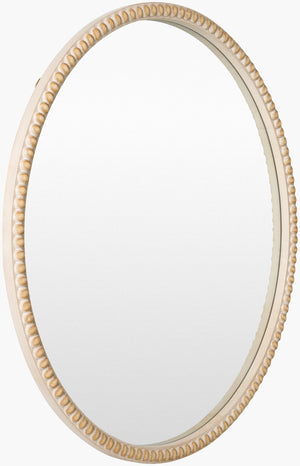 Surya Dwarka Elegant 33” Accent Mirror - Stunning Wall Decor For Timeless Style & Effortless Elegance Frame, Brown Manufactured Wood Dka001-3333