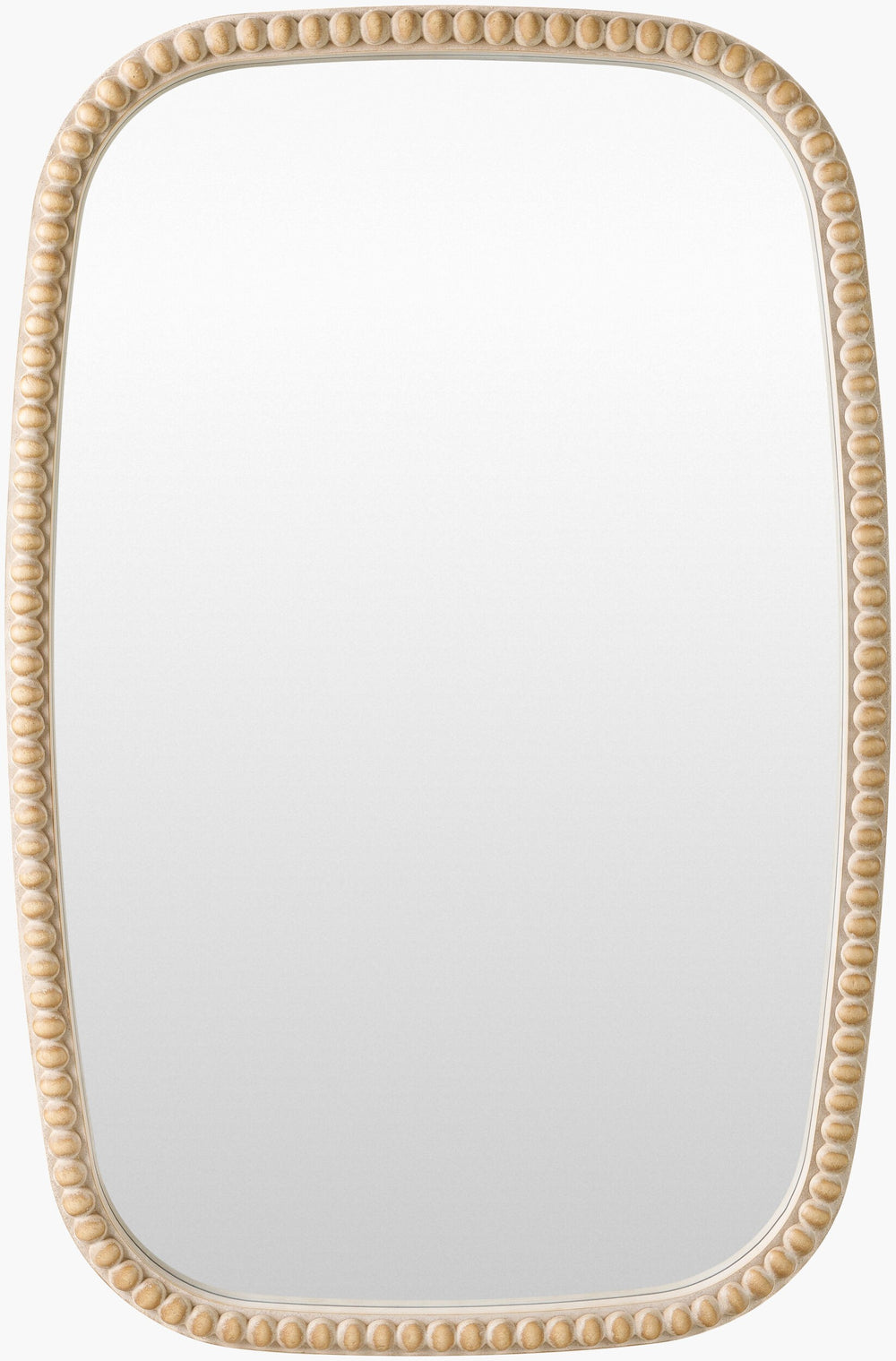 Surya Dwarka Elegant 33” Accent Mirror - Stunning Wall Decor For Timeless Style & Effortless Elegance Frame, Brown Manufactured Wood Dka002-3624