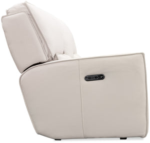 Hooker Furniture Miles Power Reclining Loveseat Top Grain Leather Zero Gravity Console Living Room SS727-PHZC2-001