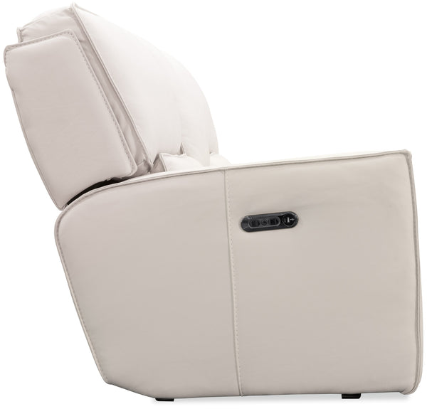 Hooker Furniture Miles Power Reclining Loveseat Top Grain Leather Zero Gravity Console Living Room SS727-PHZC2-001
