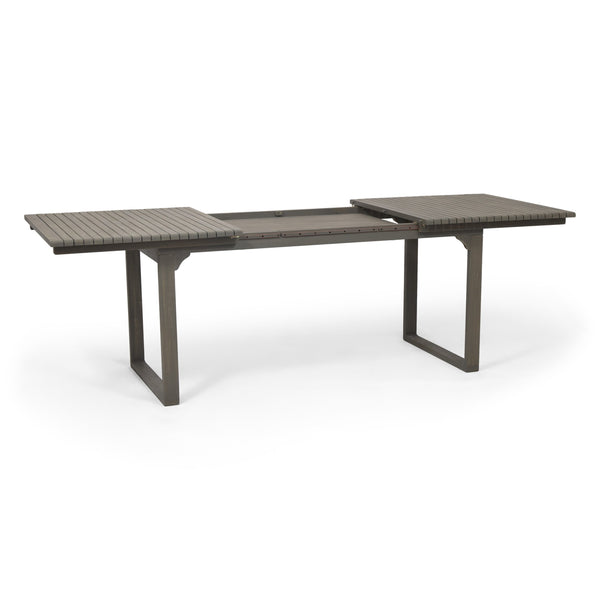 English Elm Outdoor Expandable Acacia Hardwood Dining Table with Slatted Top for Patio Spaces 62908.00GRY