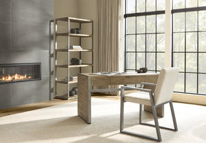Bernhardt Bernhardt Tribeca Desk With Distressed Aurum Oak Top, Barlow Steel Frame, Center Drawer & Glides D33510