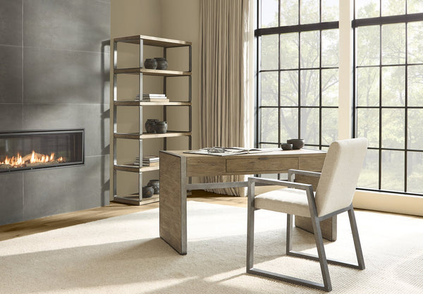 Bernhardt Bernhardt Tribeca Etagere With Aurum Wood Shelves & Barlow Steel Frame — Modern Rustic Open Display 333812