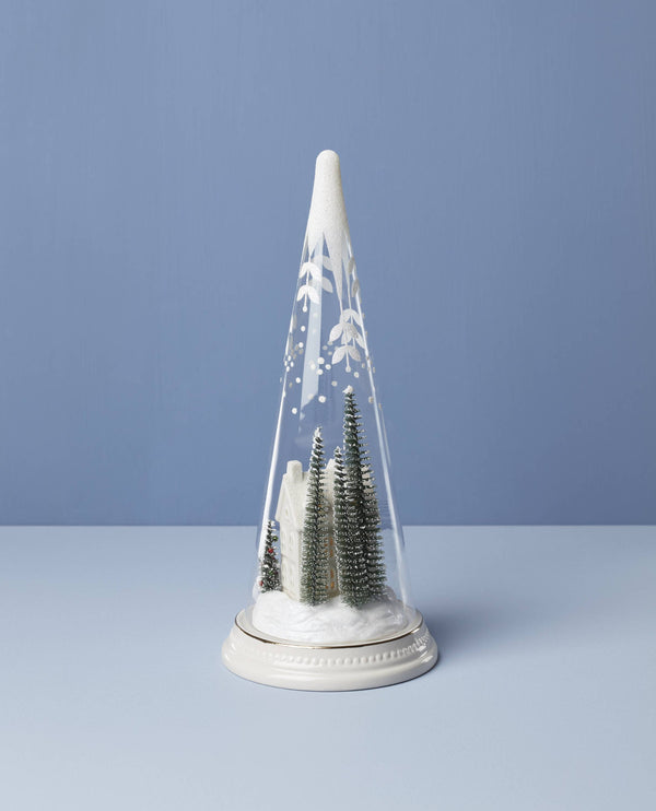 Lenox Lit Christmas Cone With Farmhouse Scene Multi, NO COLOR GLASS,CRYSTAL 896633
