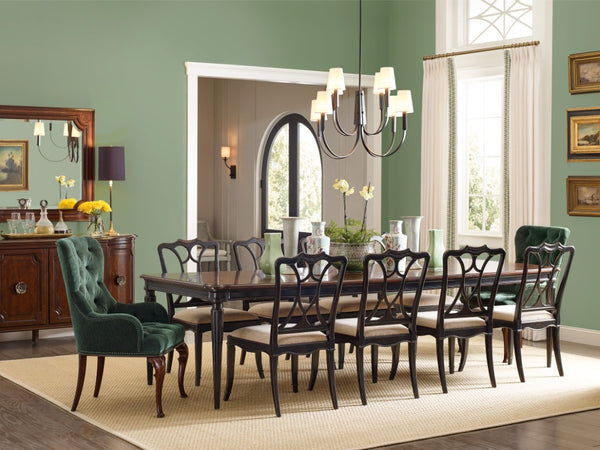 Hooker Furniture Charleston Elegant Upholstered Side Chair With Sand Fabric Seat, Maraschino Cherry Finish, Classic Fretwork And Rolled Claw Arms Black 6750-75310-97