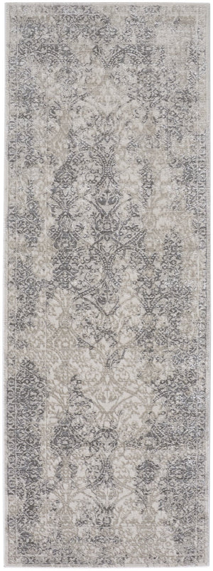 Feizy Rugs Prasad Distressed Geometric Area Rug - Durable, Stain-resistant Polypropylene Blend For High Traffic Areas Ivory,Gray,Black Polypropylene,Polyester 6703682flgy000i71