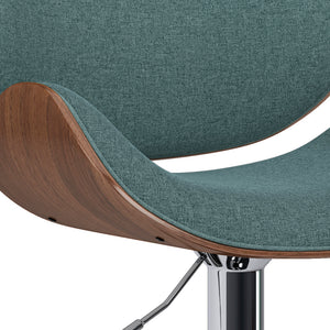 English Elm Marana Bentwood Adjustable Swivel Bar Stool - Stylish Light Turquoise For Modern Kitchens & Bars B136P158931