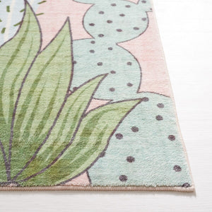 Safavieh Door And Kitchen Mat 373 Power Loomed Washable Rug Pink / Green DKM373U-3
