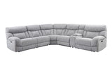 English Elm Steve Silver - Park City - 5 Piece Sectional - Pearl Silver