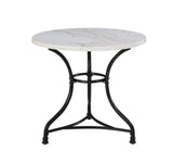 Claire White Marble Top Round