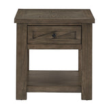 Homelegance By Top-Line Niccolo 24" Tall End Table with Storage Grey Wood