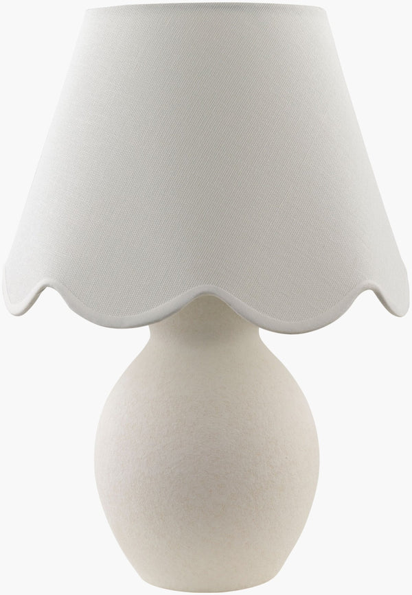 Livabliss Dolce Ceramic Table Lamp with Cotton Shade Cottage Style Soft Ambient Bedroom Glow DLC-001