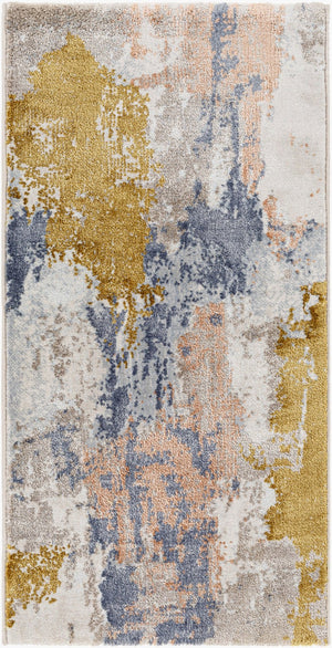 Livabliss Delight Belgian Woven Geometric Area Rug Soft Polypropylene Blend for Entryway or Bath Mustard, Dark B 2' x 3'11" DLG2300-2311