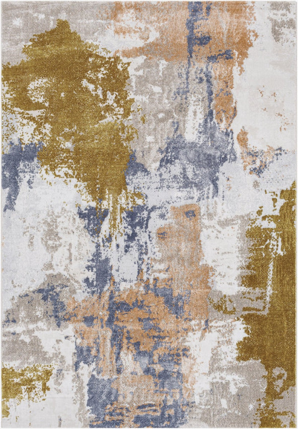 Livabliss Delight Belgian Woven Geometric Area Rug Soft Polypropylene Blend for Entryway or Bath Mustard, Dark B 9'2" x 12'10" DLG2300-92129