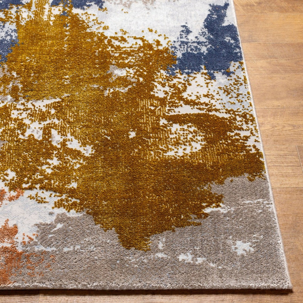 Livabliss Delight Belgian Woven Geometric Area Rug Soft Polypropylene Blend for Entryway or Bath Mustard, Dark B 2' x 3'11" DLG2300-2311