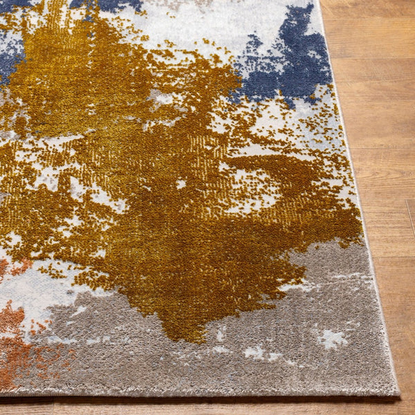 Livabliss Delight Belgian Woven Geometric Area Rug Soft Polypropylene Blend for Entryway or Bath Mustard, Dark B 9'2" x 12'10" DLG2300-92129