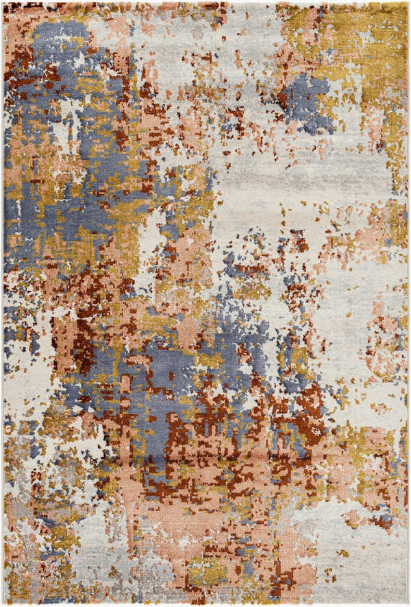 Livabliss Delight Belgian Woven Polypropylene Accent Rug for Entryways Kitchens and Bedside Areas Denim, Mustard 9'2" x 12'10" DLG2305-92129