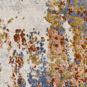 Livabliss Delight Belgian Woven Polypropylene Accent Rug for Entryways Kitchens and Bedside Areas Denim, Mustard 2' x 3'11" DLG2305-2311